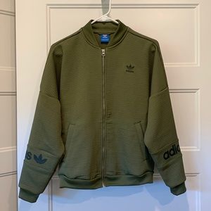 Olive green adidas full zip